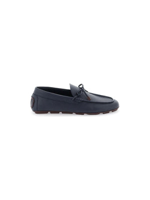 Navy VLogo Signature Leather Loafers VALENTINO GARAVANI JOHN JULIA.