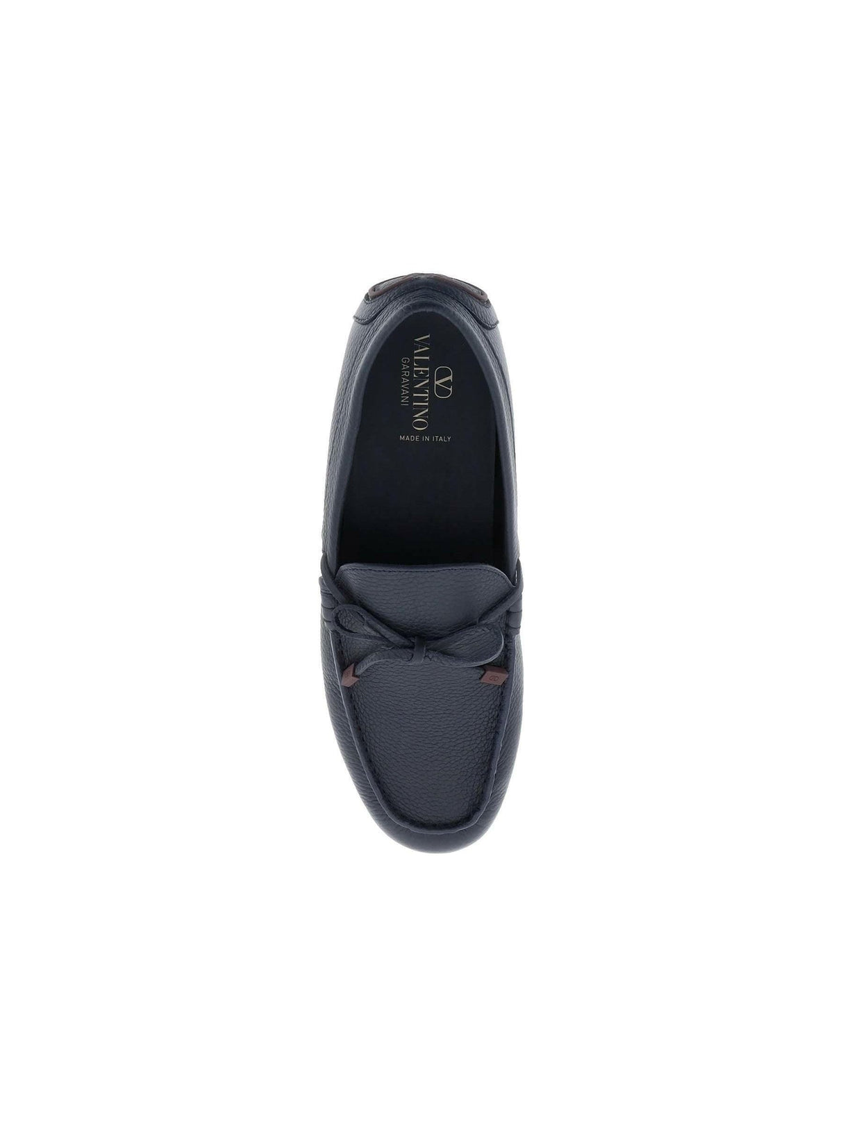 Navy VLogo Signature Leather Loafers VALENTINO GARAVANI JOHN JULIA.