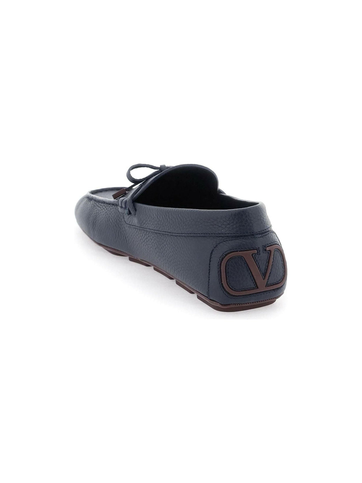 Navy VLogo Signature Leather Loafers VALENTINO GARAVANI JOHN JULIA.