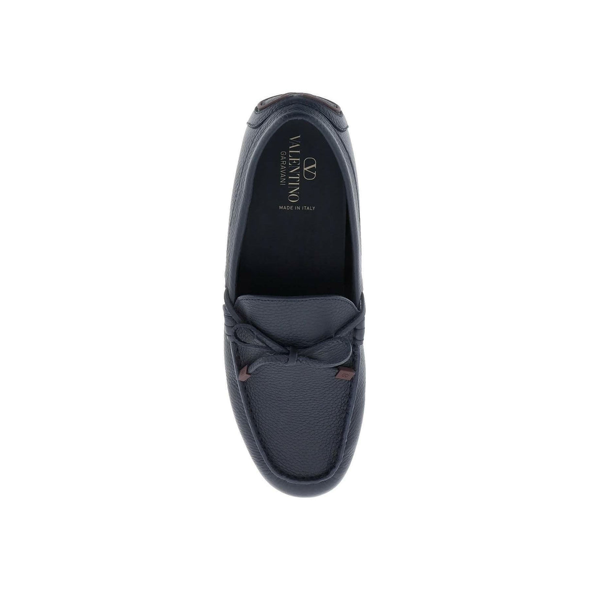 Navy VLogo Signature Leather Loafers VALENTINO GARAVANI JOHN JULIA.