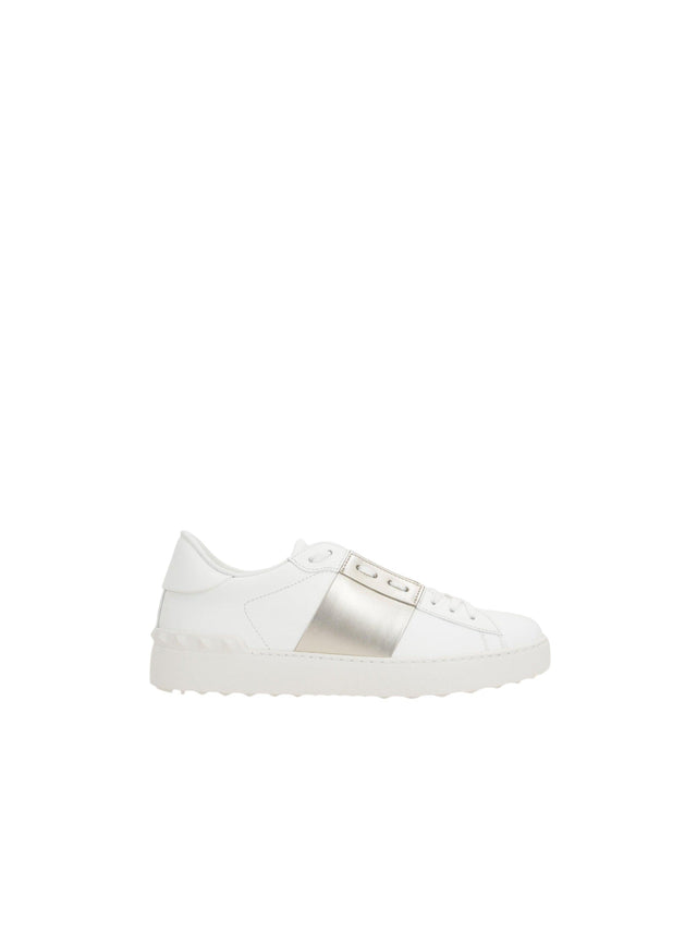 Open Smooth Leather Sneakers-VALENTINO GARAVANI-JOHN JULIA