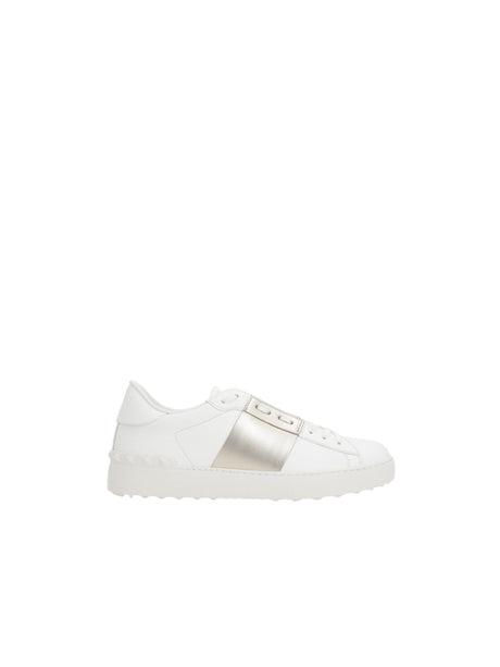 Open Smooth Leather Sneakers-VALENTINO GARAVANI-JOHN JULIA