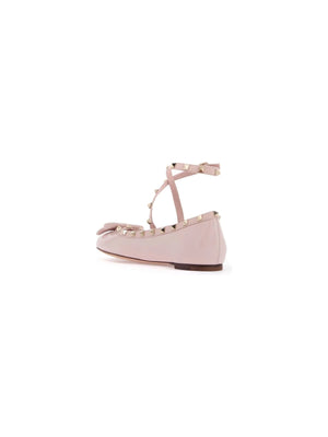 VALENTINO GARAVANI-Patent Leather Rockstud Ballerinas -JOHN JULIA.