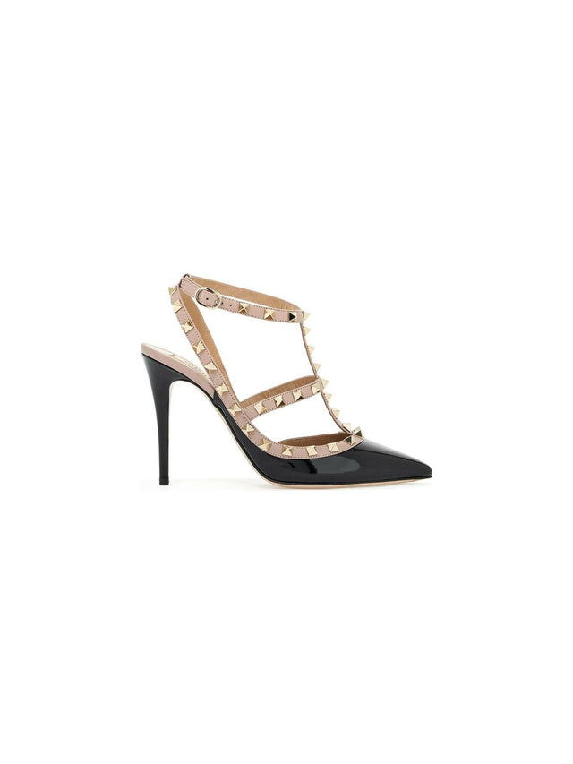 Patent Rockstud Ankle Strap 100mm Pumps.