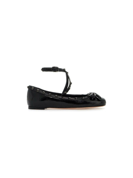 VALENTINO GARAVANI-Patent Rockstud Ballet Flats-JOHN JULIA