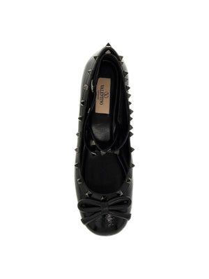 VALENTINO GARAVANI-Patent Rockstud Ballet Flats-JOHN JULIA