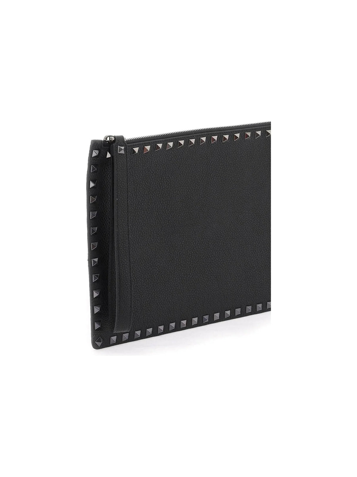 Rockstud Embellished Leather Pouch-Valentino Garavani-JOHN JULIA