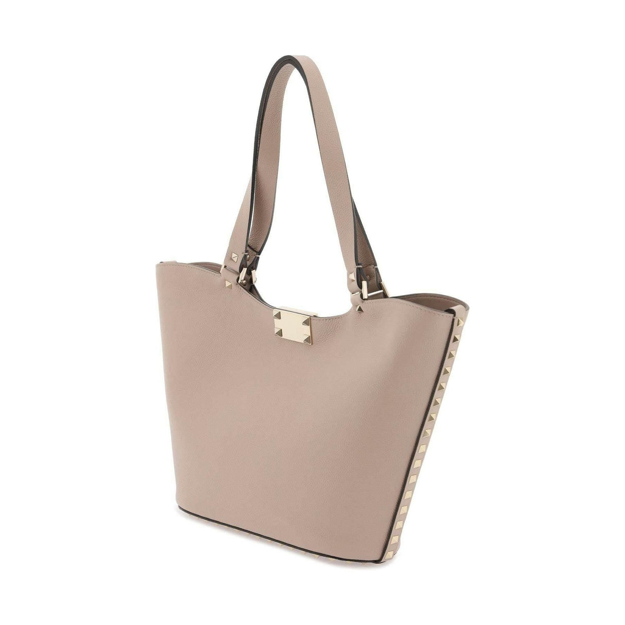 Poudre Small Rockstud Leather Tote Bag VALENTINO GARAVANI JOHN JULIA.