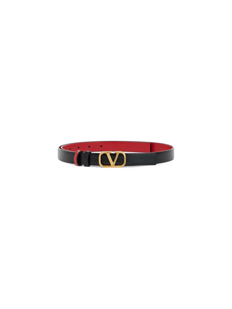 VALENTINO GARAVANI-Reversible Vlogo Signature Leather Belt -JOHN JULIA.