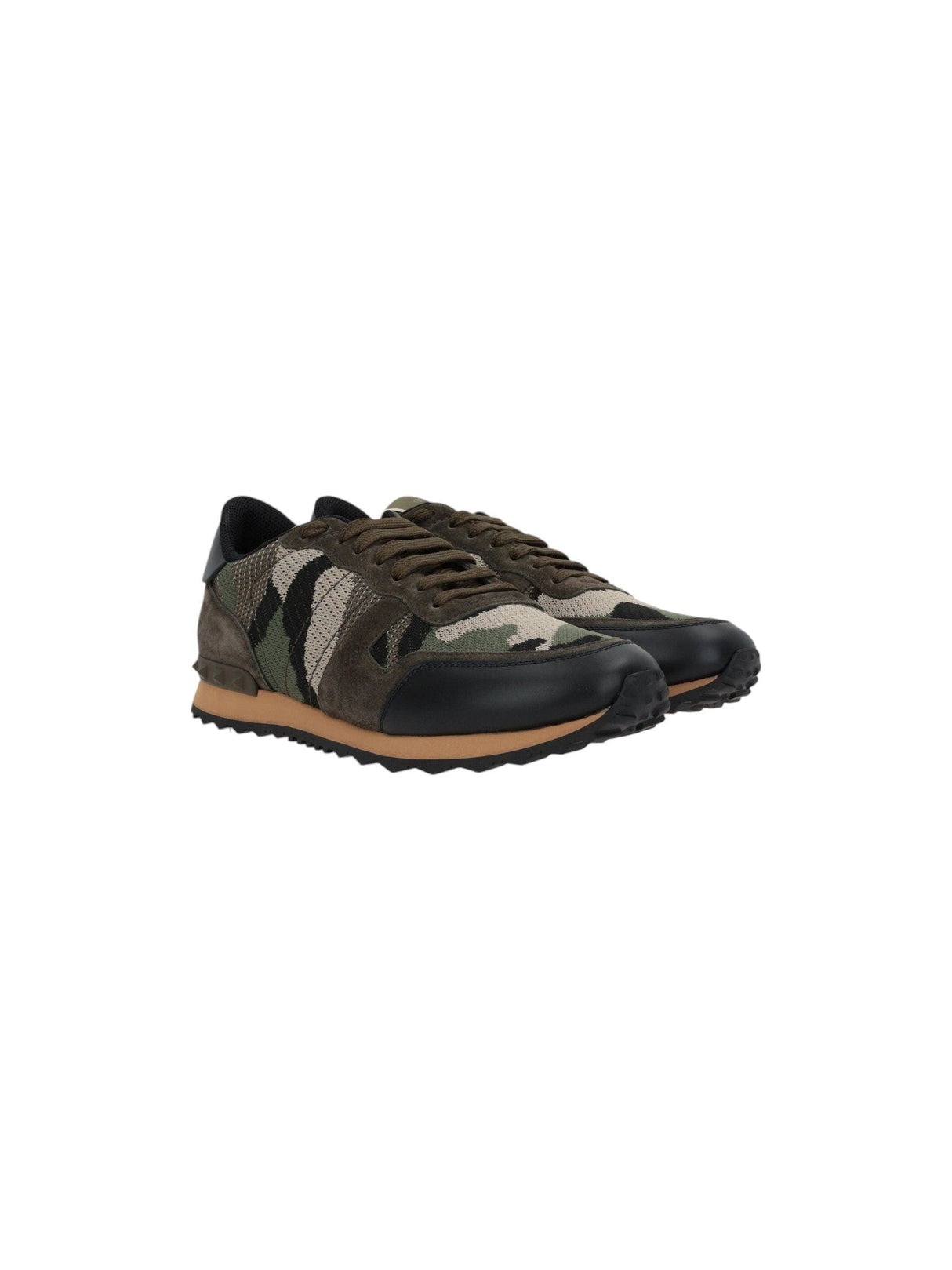 Rockrunner Camouflage Suede Mesh Sneakers-VALENTINO GARAVANI-JOHN JULIA