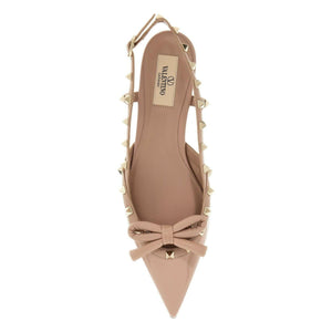 Rockstud Bow Slingback Ballerinas.