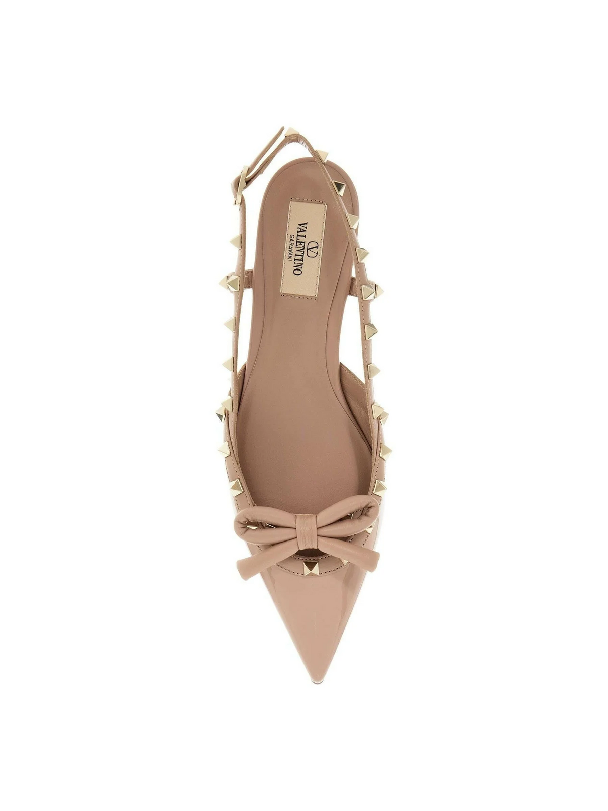 Rockstud Bow Slingback Ballerinas.