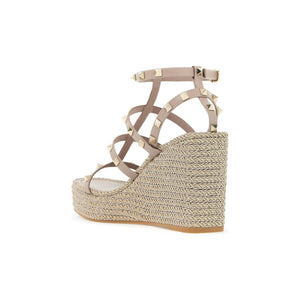 Rockstud Cage Wedge Espadrilles.