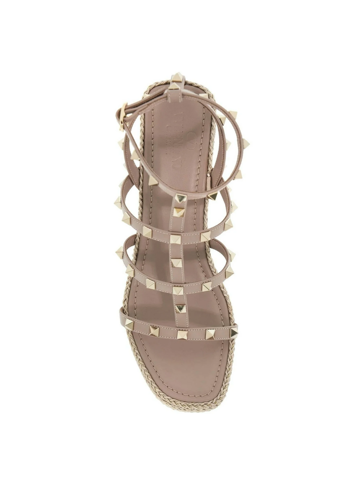 Rockstud Cage Wedge Espadrilles.