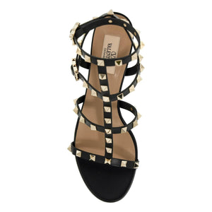 Rockstud City Block Heel Sandals.