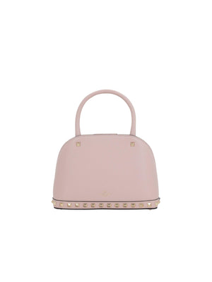 Rockstud Double Handbag In Grainy Leather-VALENTINO GARAVANI-JOHN JULIA