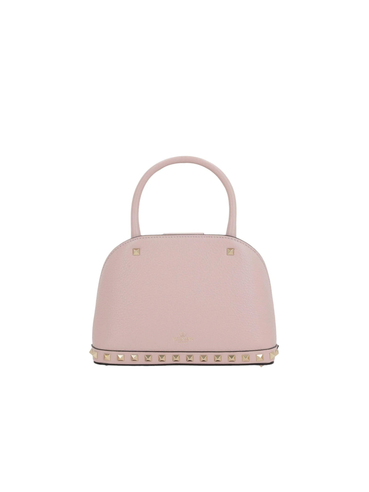 Rockstud Double Handbag In Grainy Leather-VALENTINO GARAVANI-JOHN JULIA