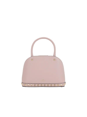 Rockstud Double Handbag In Grainy Leather-VALENTINO GARAVANI-JOHN JULIA