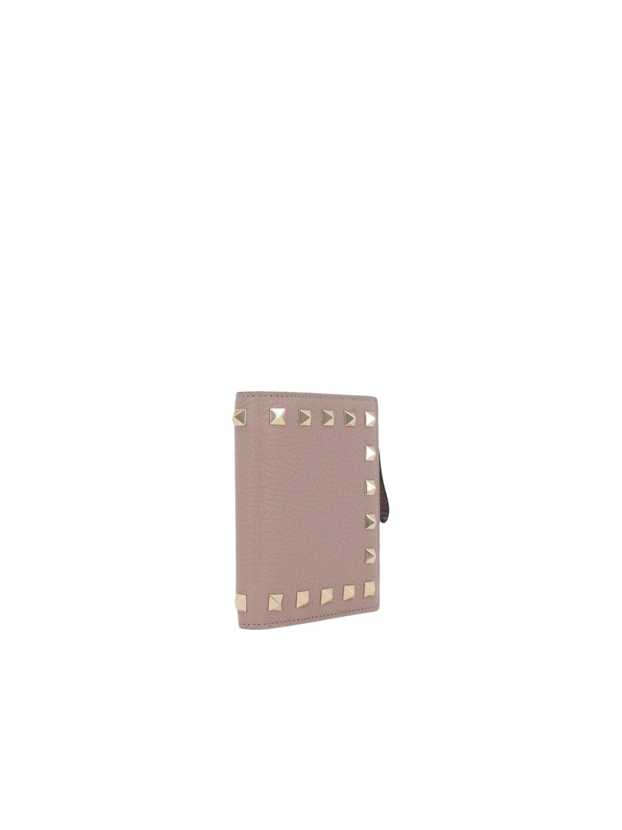 Rockstud Grainy Leather Compact Wallet-VALENTINO GARAVANI-JOHN JULIA