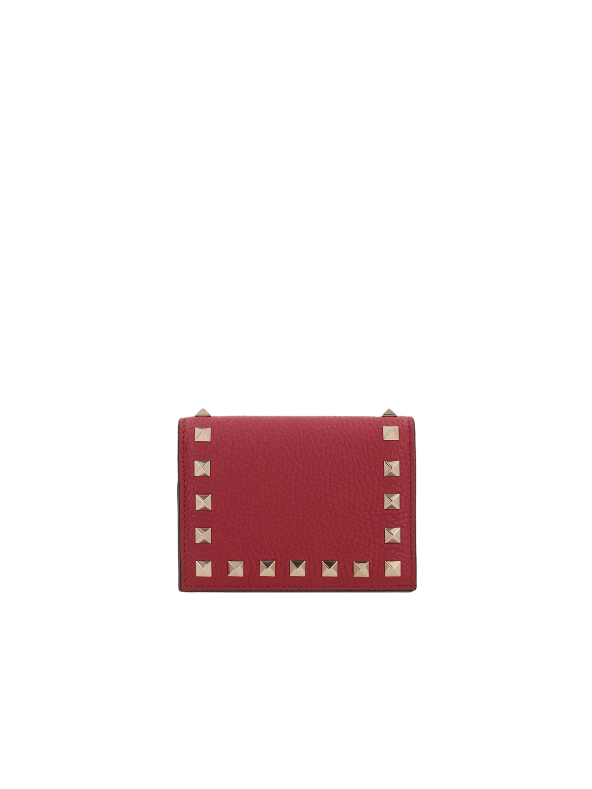 Rockstud Grainy Leather Flap Wallet-VALENTINO GARAVANI-JOHN JULIA