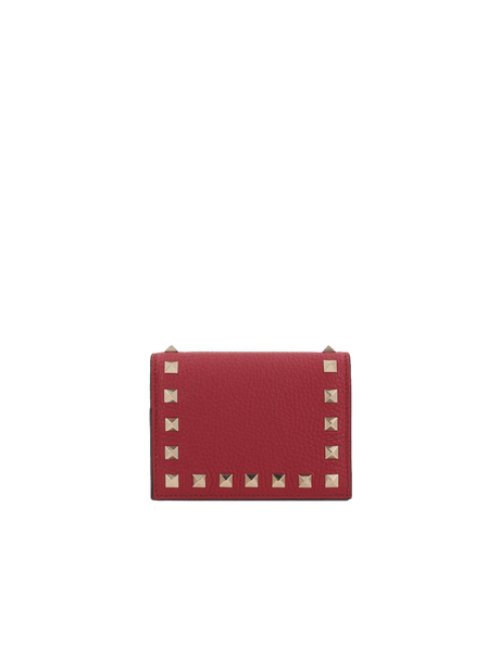 Rockstud Grainy Leather Flap Wallet-VALENTINO GARAVANI-JOHN JULIA