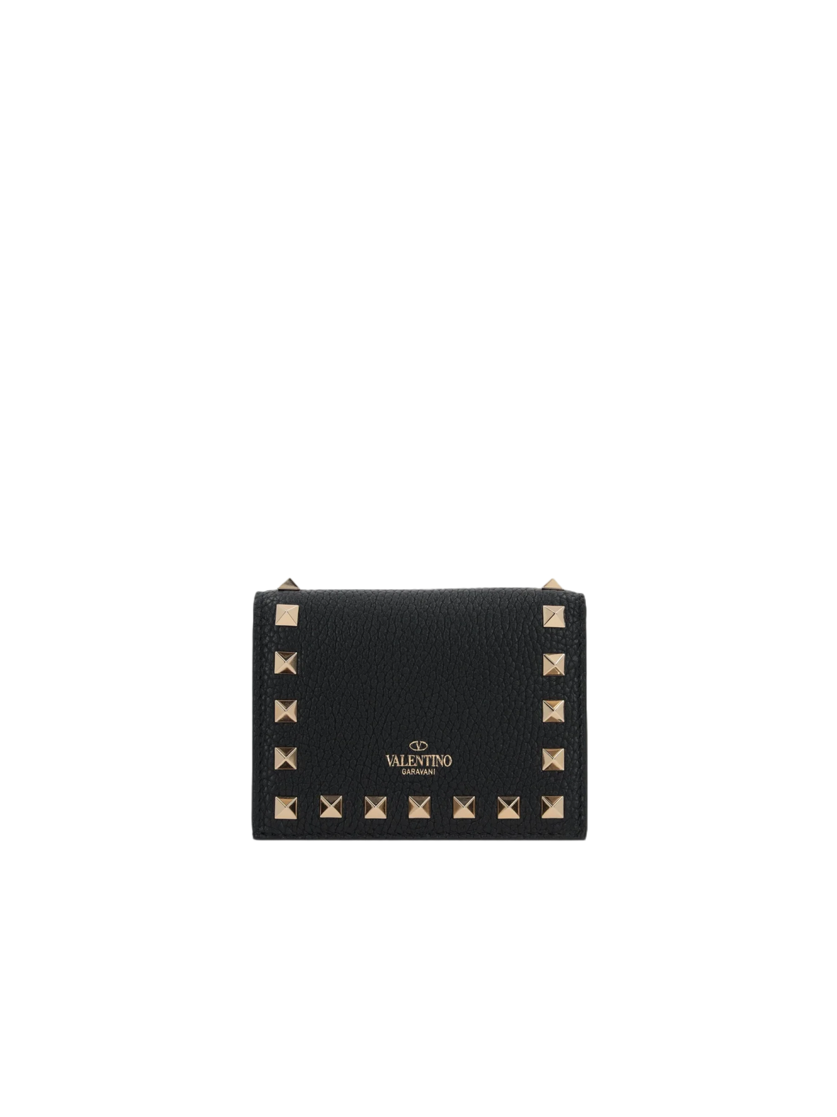 Rockstud Grainy Leather Flap Wallet-VALENTINO GARAVANI-JOHN JULIA