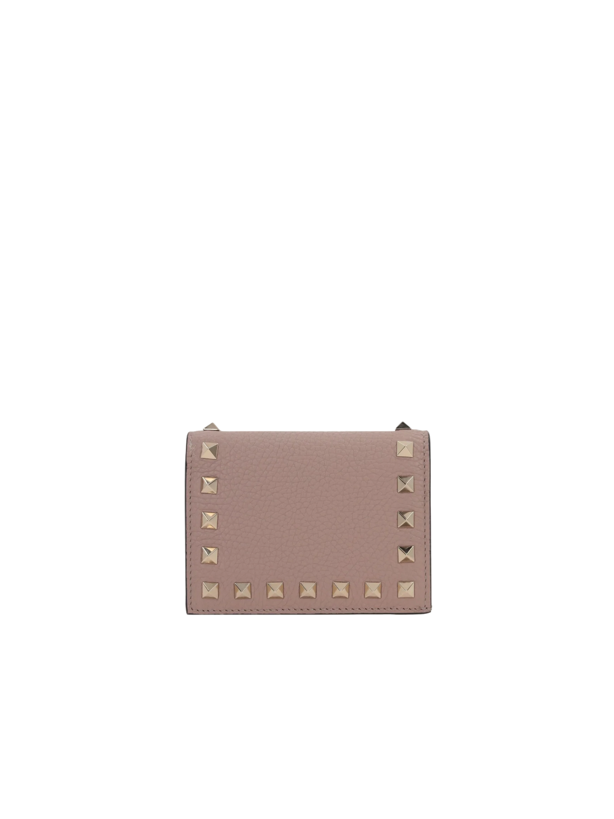 Rockstud Grainy Leather Flap Wallet-VALENTINO GARAVANI-JOHN JULIA