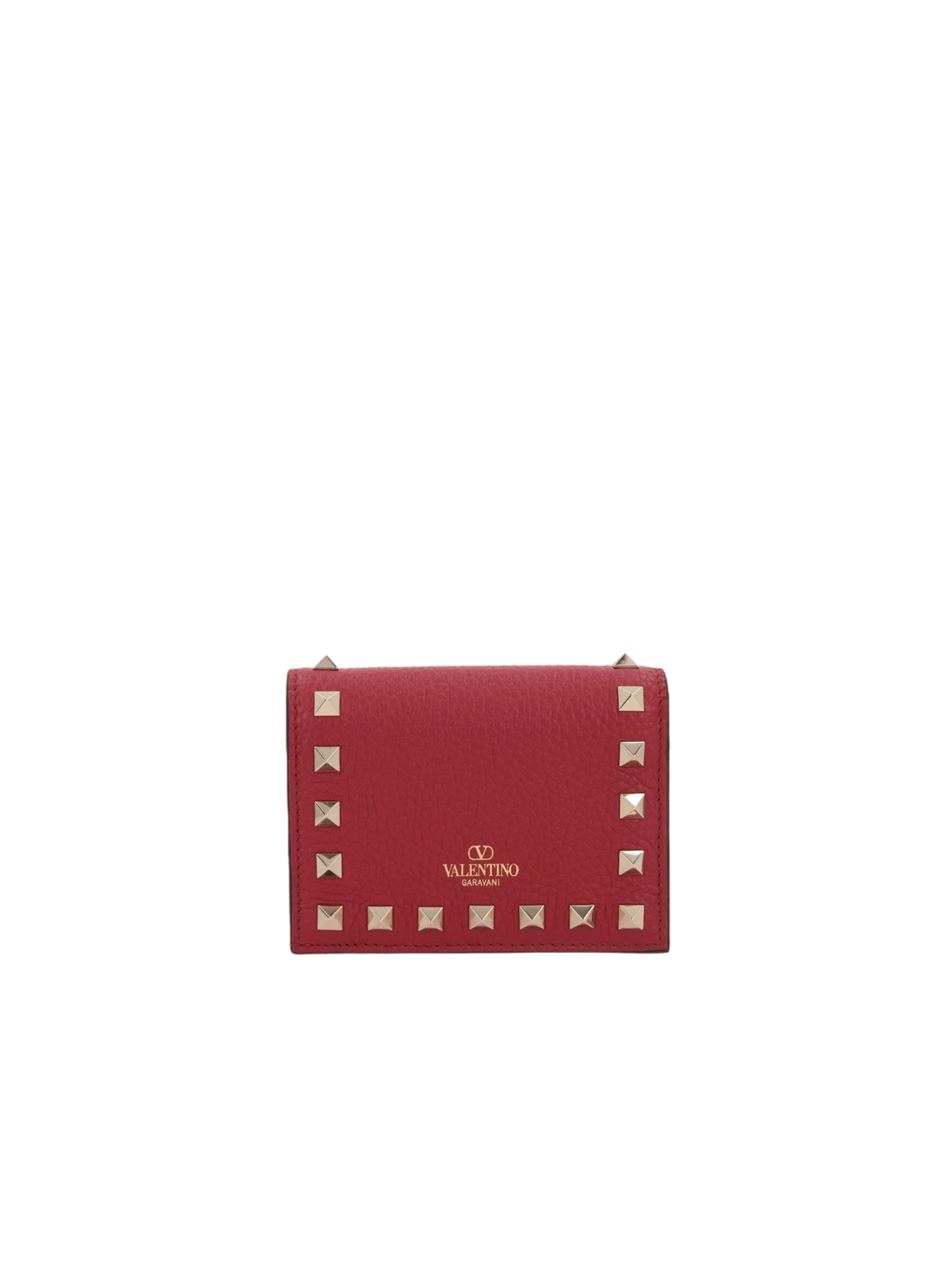 Rockstud Grainy Leather Flap Wallet-VALENTINO GARAVANI-JOHN JULIA