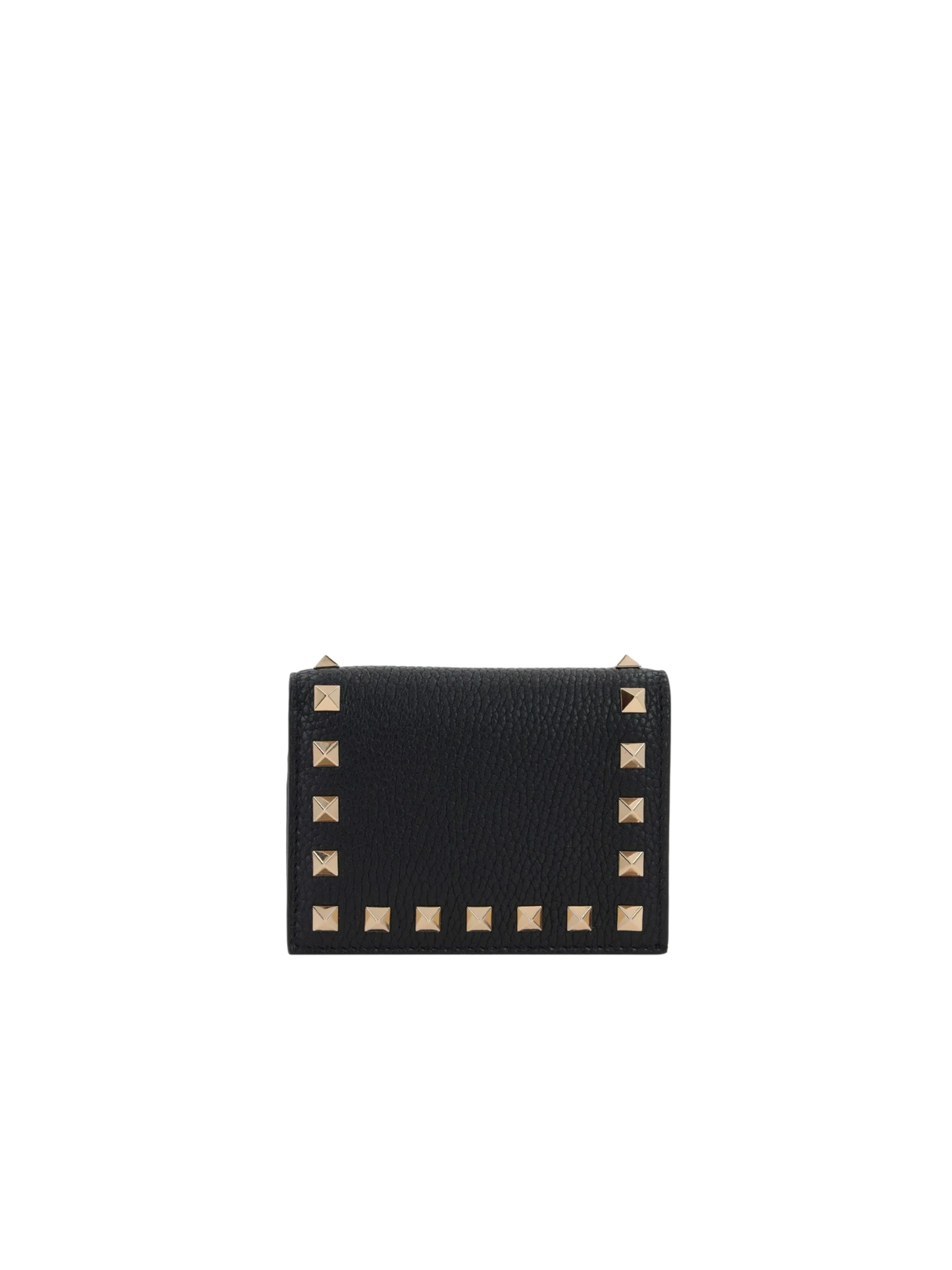 Rockstud Grainy Leather Flap Wallet-VALENTINO GARAVANI-JOHN JULIA