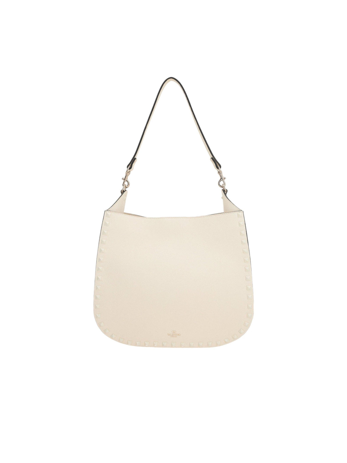 Rockstud Grainy Leather Hobo Bag-VALENTINO GARAVANI-JOHN JULIA