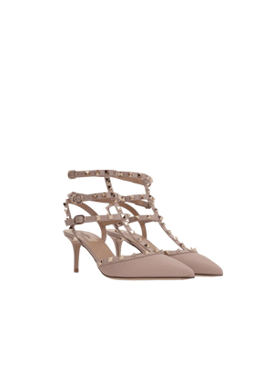 Rockstud Grainy Leather Slingbacks-VALENTINO GARAVANI-JOHN JULIA