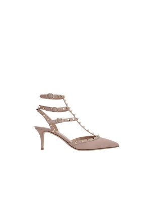 Rockstud Grainy Leather Slingbacks-VALENTINO GARAVANI-JOHN JULIA