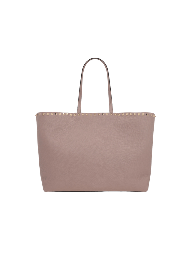 Rockstud Grainy Leather Tote Bag-VALENTINO GARAVANI-JOHN JULIA