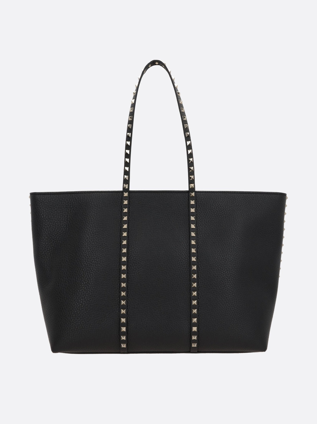 Rockstud Grainy Leather Tote Bag-VALENTINO GARAVANI-JOHN JULIA