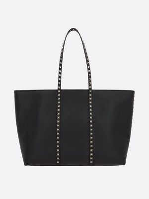 Rockstud Grainy Leather Tote Bag-VALENTINO GARAVANI-JOHN JULIA