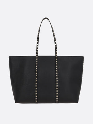 Rockstud Grainy Leather Tote Bag-VALENTINO GARAVANI-JOHN JULIA