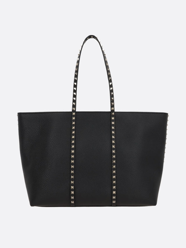 Rockstud Grainy Leather Tote Bag-VALENTINO GARAVANI-JOHN JULIA