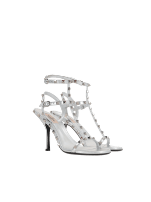 Rockstud Laminated Nappa Sandals-VALENTINO GARAVANI-JOHN JULIA