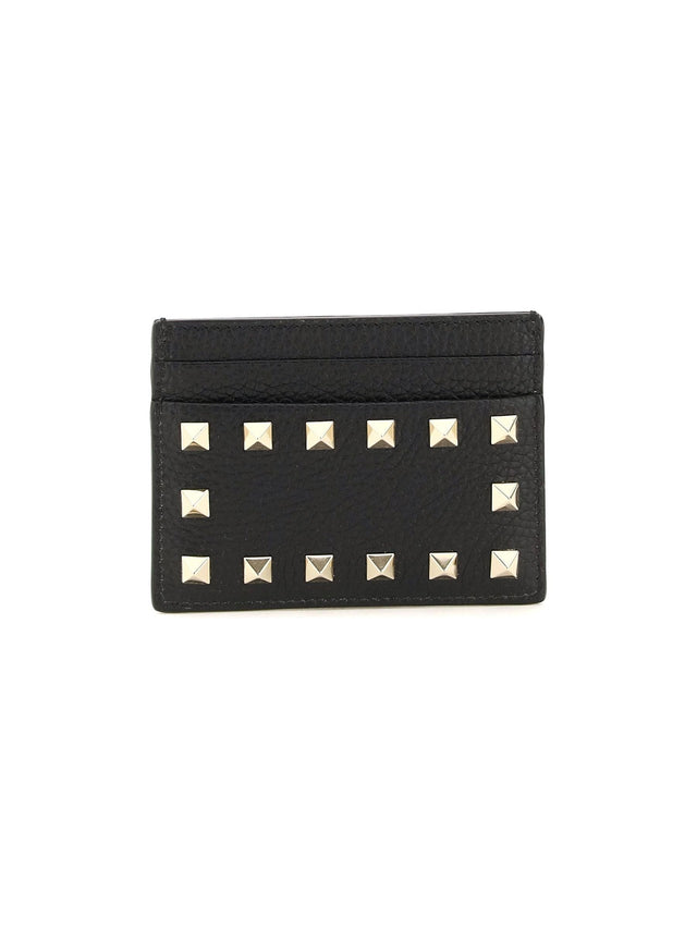 VALENTINO GARAVANI-Rockstud Leather Card Holder-JOHN JULIA