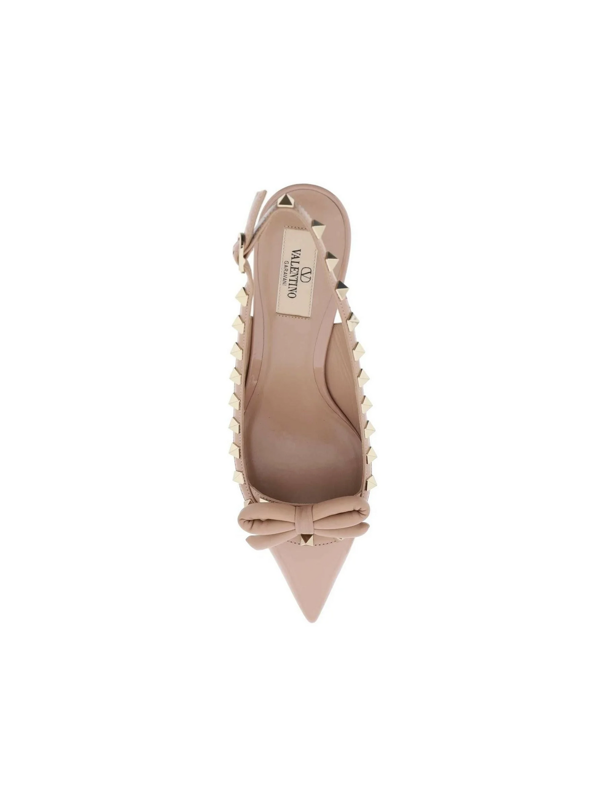 Rose Cannelle Rockstud Leather Slingback Pumps VALENTINO GARAVANI JOHN JULIA.