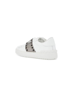 Rockstud Leather Sneakers - Women > Shoes > Sneakers