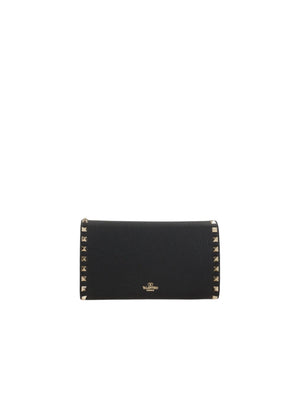 Rockstud Leather Wallet On Chain-VALENTINO GARAVANI-JOHN JULIA