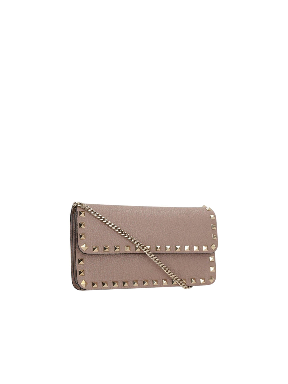 Rockstud Leather Wallet On Chain-VALENTINO GARAVANI-JOHN JULIA