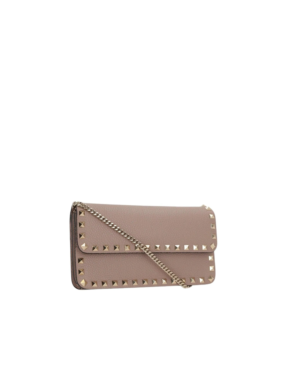 Rockstud Leather Wallet On Chain-VALENTINO GARAVANI-JOHN JULIA