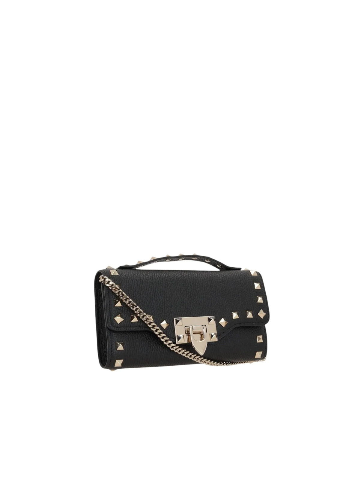 Rockstud Leather Wallet On Chain-VALENTINO GARAVANI-JOHN JULIA