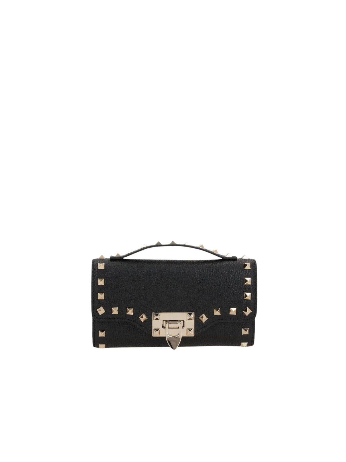 Rockstud Leather Wallet On Chain-VALENTINO GARAVANI-JOHN JULIA