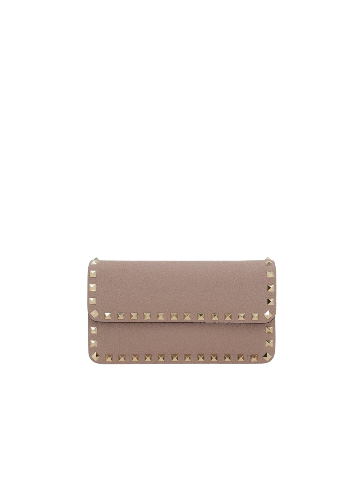 Rockstud Leather Wallet On Chain-VALENTINO GARAVANI-JOHN JULIA