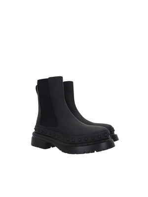 Rockstud M-way Matte Leather Chelsea Boots-VALENTINO GARAVANI-JOHN JULIA