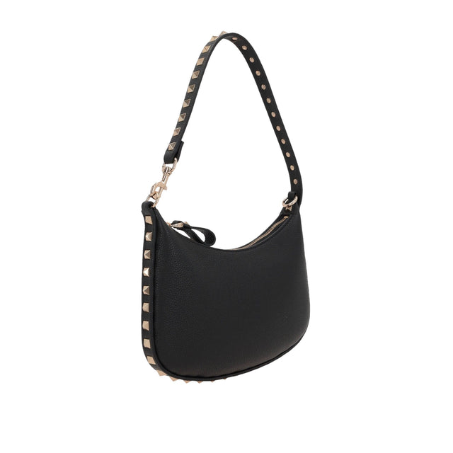 Rockstud Mini Grainy Leather Hobo Bag-VALENTINO GARAVANI-JOHN JULIA