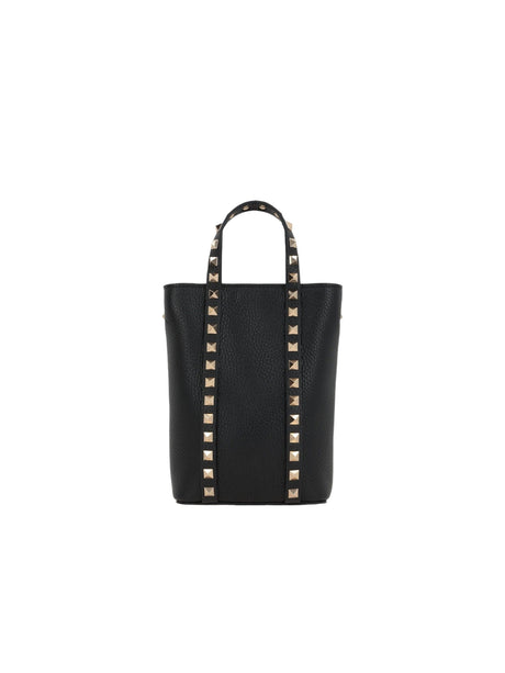 Rockstud Mini Grainy Leather Tote Bag-VALENTINO GARAVANI-JOHN JULIA